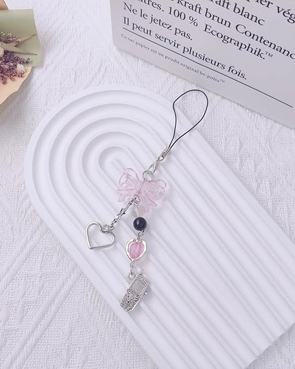 1-4PCS Cute Phone Charms Aesthetic Y2K Cell Phone Charms Strap Strawberry Butterfly Star PhoneCharm Y2K Accessories for Bag Keychain Airpods Camera Pendants Decor