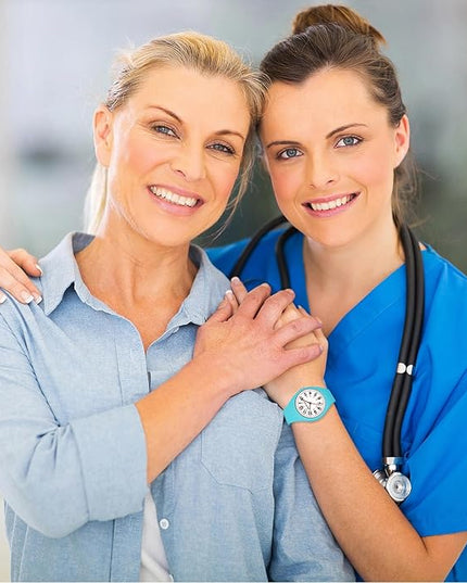 GOLDEN HOUR Waterproof Sports Analog Unisex Watches for Nurse Medical Professionals, Students - Military Time Glowing Easy to Read Dial, Jelly Silicone Strap