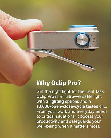 OLIGHT Oclip Pro EDC Flashlight Clip-on Light, Rechargeable 500 Lumens with Three Lighting Solutions Type-C Charging, Magnetic Flash Lights for Outdoor or Indoor Use(Stars & Stripes Edition)
