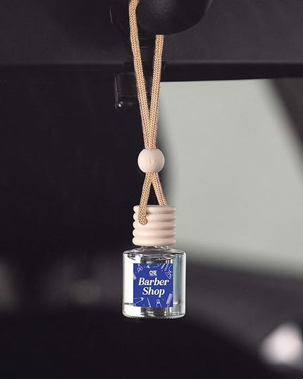 CANDECraftCo Car Air Hanging Fragrance Oil, Car Auto Freshener for Essential Oils, Scents Fragrance Aromatherapy Automobile Diffuser, Long Lasting (Barber Shop)