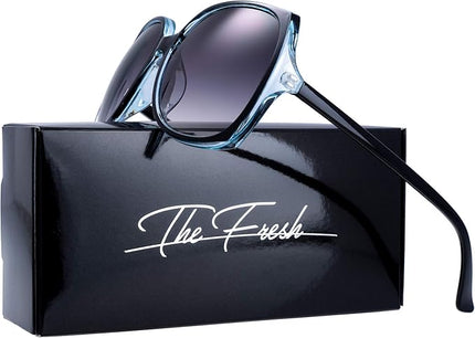The Fresh Women's Oversized Square Jackie O Cat Eye Hybrid Butterfly Fashion Sunglasses - Exquisite Packaging
