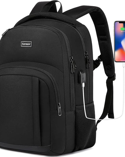 School Backpack for Teen Boys, 15.6 Inch Anti Theft Laptop Bookbag with USB Charging Port, Water Resistant College - Travel Backpack Ergonomic, Fits Notebook, Men Women