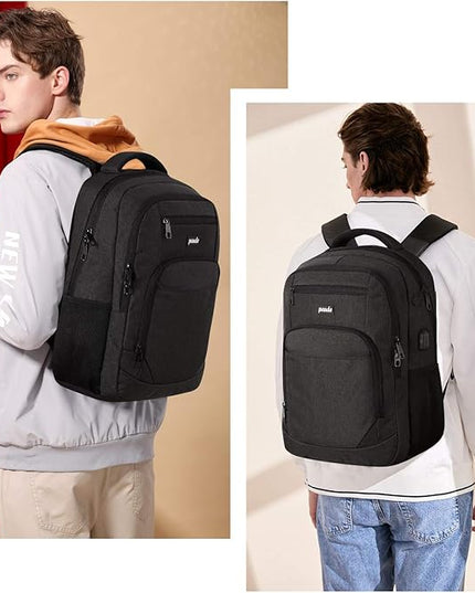 Paude Backpack for Men and Women,17.3 inch School Backpack for Teens,Travel Laptop Backpack with USB Charging port for Business College Travel
