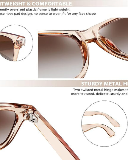 Joopin Square Sunglasses Polarized UV Protection Trendy Designer Sun Glasses Men Women