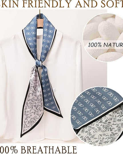 Dailyacc Hair Scarf for Women Fashion Silky Satin Headscarf Wrap Breathable Lightweight Neck Scarves For Handbag