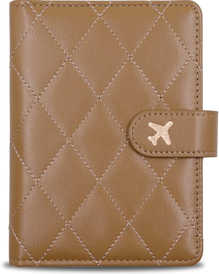 Melsbrinna Rfid Passport Holder for Travel women/Men, Cute Passport Wallet Rfid Blocking Card Slots, Rfid Passport Cover/CaseTravel Wallet, Passport Book Holder (1, LG KHAKI)
