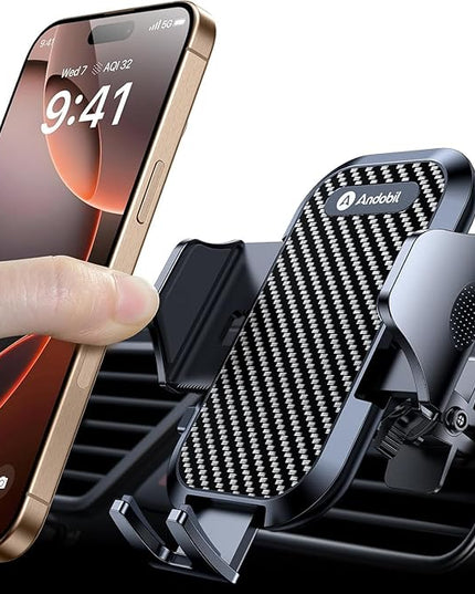 andobil 2026 Upgraded Car Phone Holder Mount, Military-Grade Phone Holders for Your Car Vent Ultra-Stable Metal Clip Universal 360° Cell Phone Car Mount for iPhone 17 Pro Max 16/15/14/13/12/ Samsung
