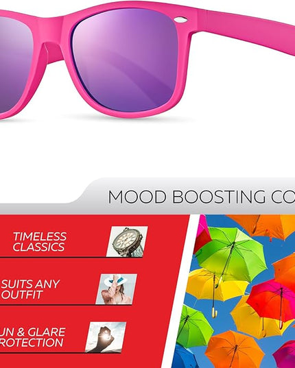 Retro Rewind Polarized Sunglasses for Men and Women - UV Protection Classic Sun Glasses