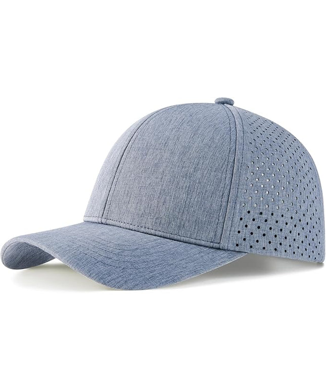 VOBOOM Men Snapback Trucker Hat, Baseball Cap for Breathable Side Laser Cut Holes
