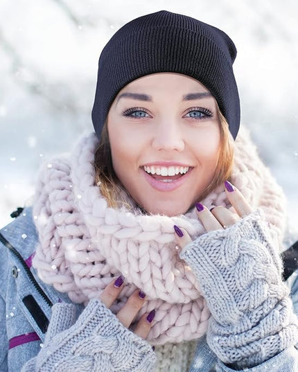 JaGely 64 Pieces Winter Hats Bulk Homeless Supplies Beanie Cap Unisex Warm Knitted Cuffed Skull Cap for Women Men Homeless, 5 Colors