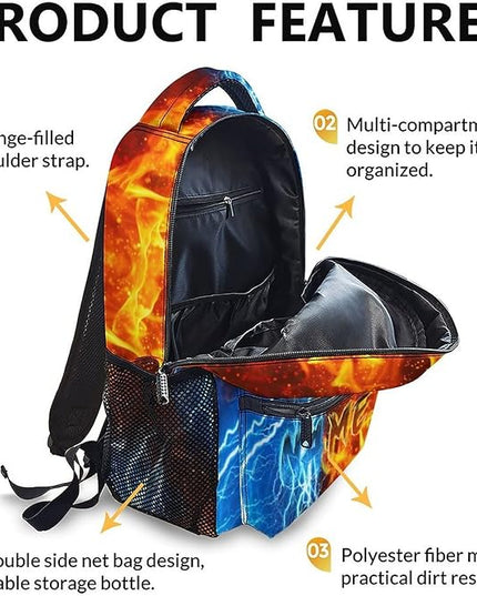 Boys Backpack for Kids Personalized Basketball School bag for Elementary Middle Primary, 17 Inch Durable Lightweight Bookbag