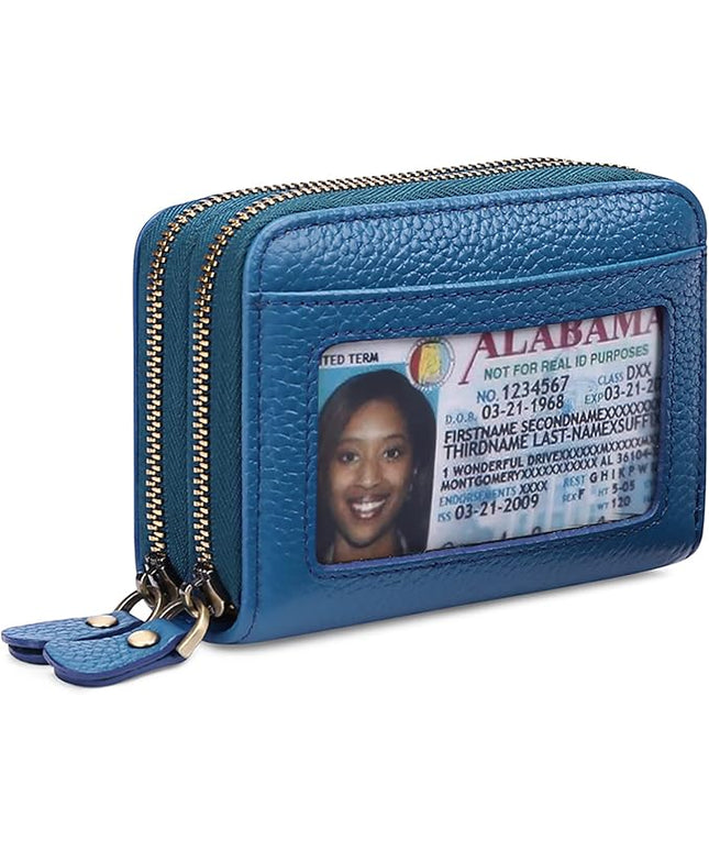 GOIACII Small Genuine Leather Wallet for Women, RFID Blocking Credit Card Holder Wallet