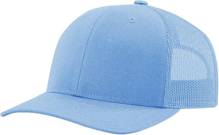TZ Promise Men Women Plain Cotton Trucker Cap with Breathable Mesh Back, Snapback Baseball Hats