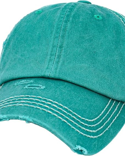KBETHOS Vintage Washed Distressed Cotton Dad Hat Baseball Cap Adjustable Polo Trucker Unisex Style Headwear
