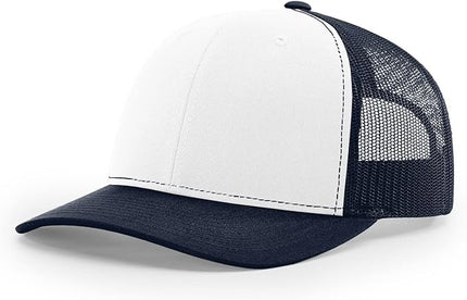 Richardson 112 Trucker Hat - Premium Adjustable Snapback Hat - Structured Six Panel Richardson Blank Caps