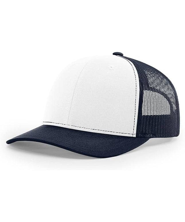 Richardson 112 Trucker Hat - Premium Adjustable Snapback Hat - Structured Six Panel Richardson Blank Caps