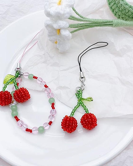 Fashion Beaded Phone Charm Straps Car Keys Hanging Pendants Y2K Bag Decoration Lanyard Purse Accessories Bag Pendant Charm Decoration