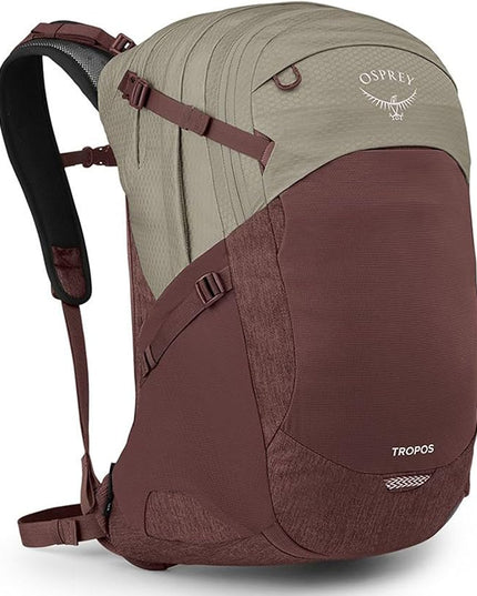 Osprey Tropos Laptop Backpack, Sawdust Tan/Raisin Red