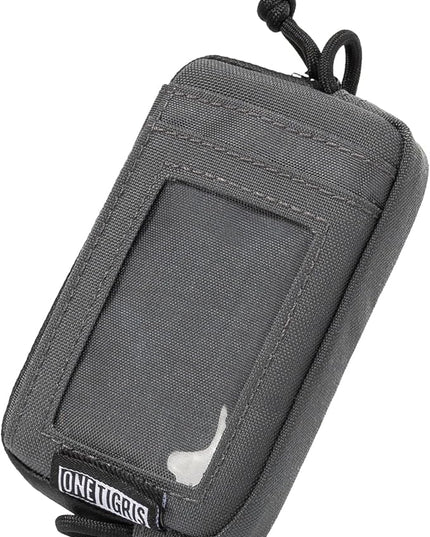 ONETIGRIS Front Pocket Wallet with Zippers Tactical Small Coin Purse Nylon Minimalist Wallet for Men Women