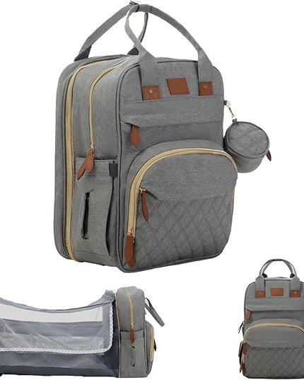 BosiBozi Baby Diaper Bag Backpack, Waterproof & Multi-Functional Baby Bag for Moms Dads, Travel Diaper Bag with Insulated Pockets & Pacifier Case