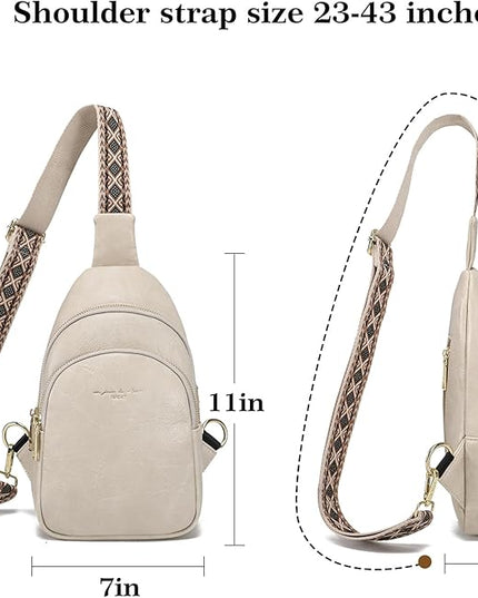Anti Theft Crossbody Bags for Women Leather Sling Bag Cross Body Travel Purse Chest Bags Fanny Pack Gift Teen Girl