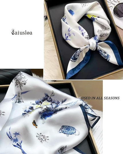 Neck Scarf For Womens Silky Head Scarves Hair Bandanas Square Scarf Fashion Accessories lightweight