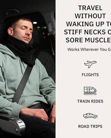 trtl Pillow - Scientifically Proven, Super Soft Neck Support Travel Pillow for Sleeping - Lightweight and Machine Washable - Ergonomic Design for Traveling on Airplanes, Cars, and Trains - Grey