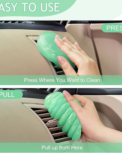 Car Cleaning Gel Car Cleaning Putty Car Putty Car Interior Cleaner Car Slime Car Detailing Kit Car Accessories Gifts for Men Women Stocking Stuffers Green