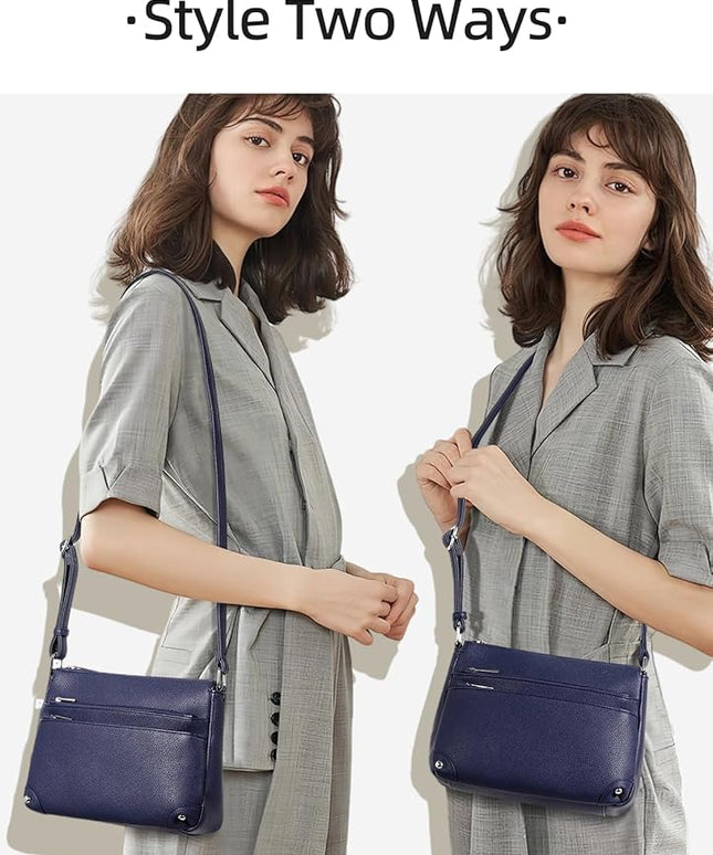 WESTBRONCO Crossbody Bags for Women, Medium Size Shoulder Handbags, Satchel Purse with Multi Zipper Pocket