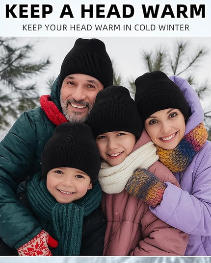 Toulite Bulk Winter Beanies for Homeless Donation Unisex Warm Knitted Beanie Hats Skull Cap