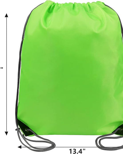 BeeGreen Drawstring Backpack Bags 20,30,50 Packs Reflective String Bags for Gym Sport Trip Cinch Sack DIY for Women Men