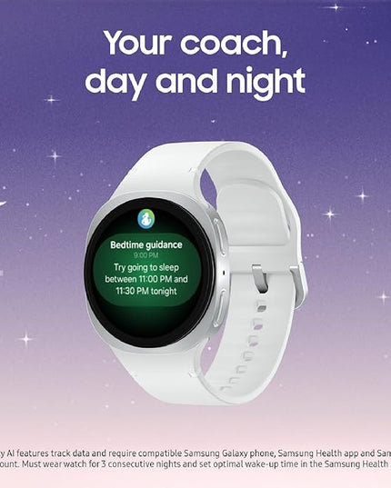 Samsung Galaxy Watch 8 (2025) 44mm Bluetooth Smartwatch, Cushion Design, Fitness Tracker, Sleep Coaching, Running Coach, Energy Score, Heart Rate Tracking, Silver [US Version, 2 Yr Warranty]