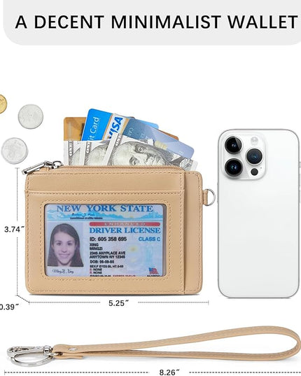 BOSTANTEN Small Wallet For Women RFID Leather Credit Card Holder Slim Wristlet Keychain Wallet With Zipper Pocket