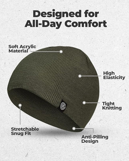 Original Beanie Cap - Soft Knit Beanie Hat - Warm and Durable