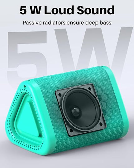 Bobtot Portable Bluetooth Speaker Wireless, IPX7 Small Shower Speaker Waterproof, 15H Playing Time, Loud and Stereo Sound with Bass, TWS Pairing for Party, Camping, Travel, Green