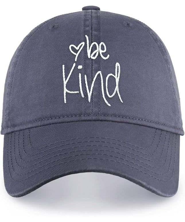 CHOK.LIDS Be Kind Trendy Womens Baseball Cap Unisex Fashion Cotton Polo Style Fun Inspirational Saying Seasonal Headwear