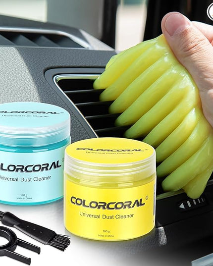 ColorCoral Car Cleaning Gel 2Pack Car Clean Putty, Universal Car Interior Cleaner Slime, Perfect Keyboard Cleaning Kit Supplies, Auto Detailing Tools Accessories, Dust Remover Gifts for Men Women
