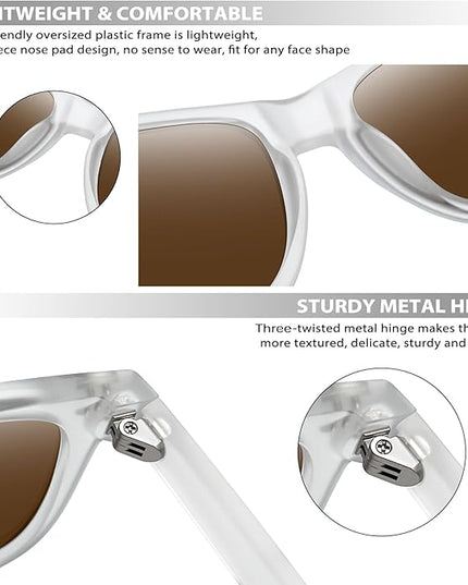 Joopin Square Sunglasses Polarized UV Protection Trendy Designer Sun Glasses Men Women