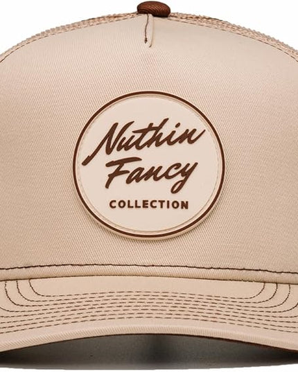 Nuthin Fancy CO Pioneer Snapback Hat, Mens and Womens Adjustable Trucker Cap with Contrast Under Bill