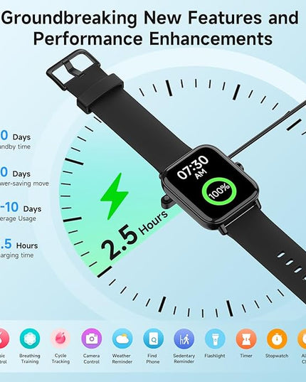Smart Watches for Men Women, Alexa Built-in, 1.8" Smartwatch with Heart Rate/SpO2/Sleep/Stress, IP68 Waterproof Fitness Tracker with Bluetooth Call (Answer/Make), 101+ Sports Modes, for Android iPhone