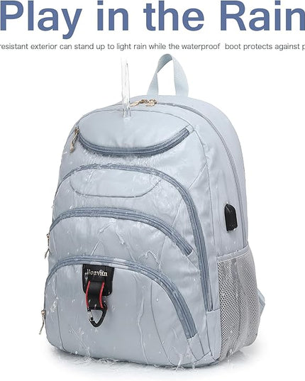 Boavan Laptop Backpack for women, 15.6 inch Laptop Bag with USB Port, Waterproof Travel Work Backpack Purse, Anti-Theft Teacher Nurse Doctor Casual Bookbags Office Business backpack，Blue