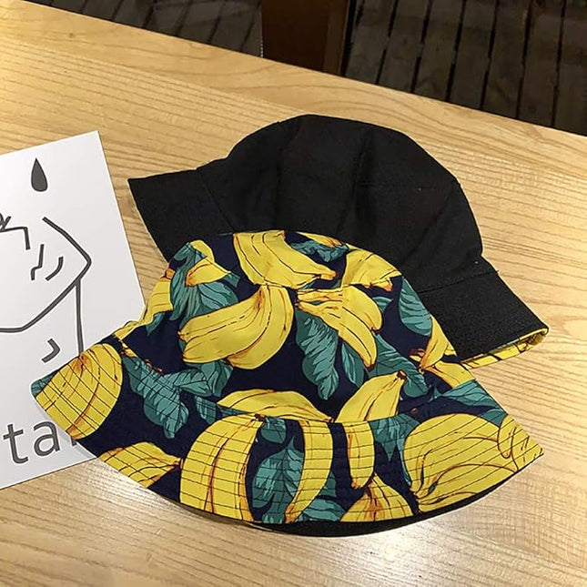 XYIYI Cute Bucket Hat Beach Fisherman Hats for Women, Reversible Double-Side-Wear