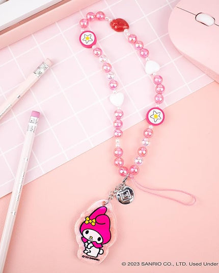 iFace Hello Kitty and Friends Beaded Wristlet Universal Phone Charm Strap - Cute Wrist Chain Lanyard Aesthetic Decor Strap for Cell Phone Camera Keys AirPods Keychains