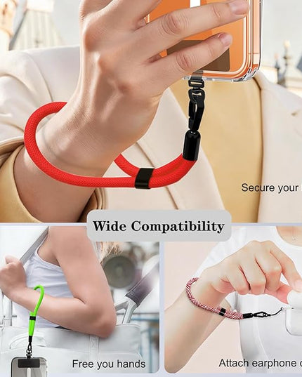 Phone Lanyard, 2 Pack Adjustable Cell Phone Lanyard Hand Phone Wrist Strap with Tether Tabs for Smartphones