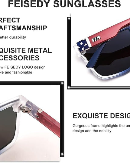 FEISEDY Sunglasses for Women Men, Fashion Mirrored Single Lens, Driving Beach Sunnies UV400 Shades B2996