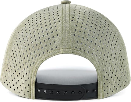VOBOOM Men Snapback Trucker Hat, Baseball Cap for Breathable Side Laser Cut Holes