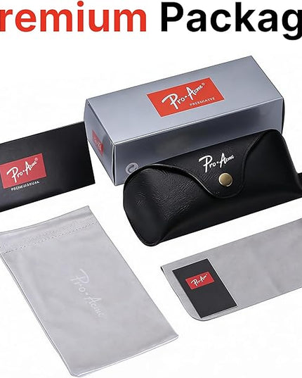 Pro Acme Small Square Sunglasses for Women Men 100% Real Glass Lens Hexagonal Frame