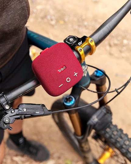 Tribit StormBox Micro 2 Portable Bluetooth Speaker, Bluetooth 5.3 Speakers with XBass, IP67 Waterproof, 12H Playtime Long Battery for Outdoor Camping Biking (Red)