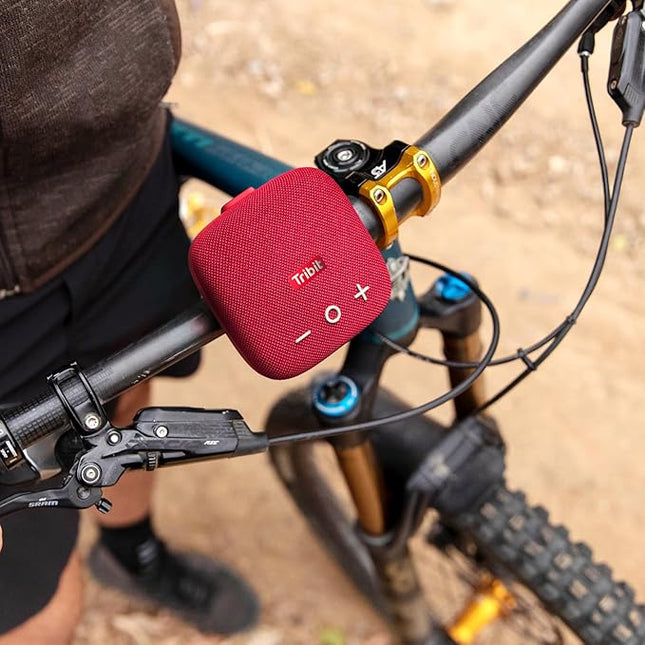 Tribit StormBox Micro 2 Portable Bluetooth Speaker, Bluetooth 5.3 Speakers with XBass, IP67 Waterproof, 12H Playtime Long Battery for Outdoor Camping Biking (Red)