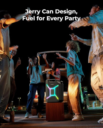 ULTIMEA Go Portable Party Speaker, 300W Wireless PartyBox with Bass Boost, RGB Light, TWS Stereo, Auracast Mode, Mic/Guitar Input, APP Control, Powerful Bluetooth Speaker for Party and Outdoor (Black)